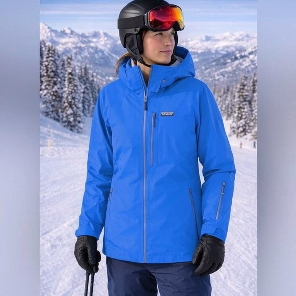Patagonia Women's Insulated Powder Bowl Jacket Goretex Recco #31448 Blue L